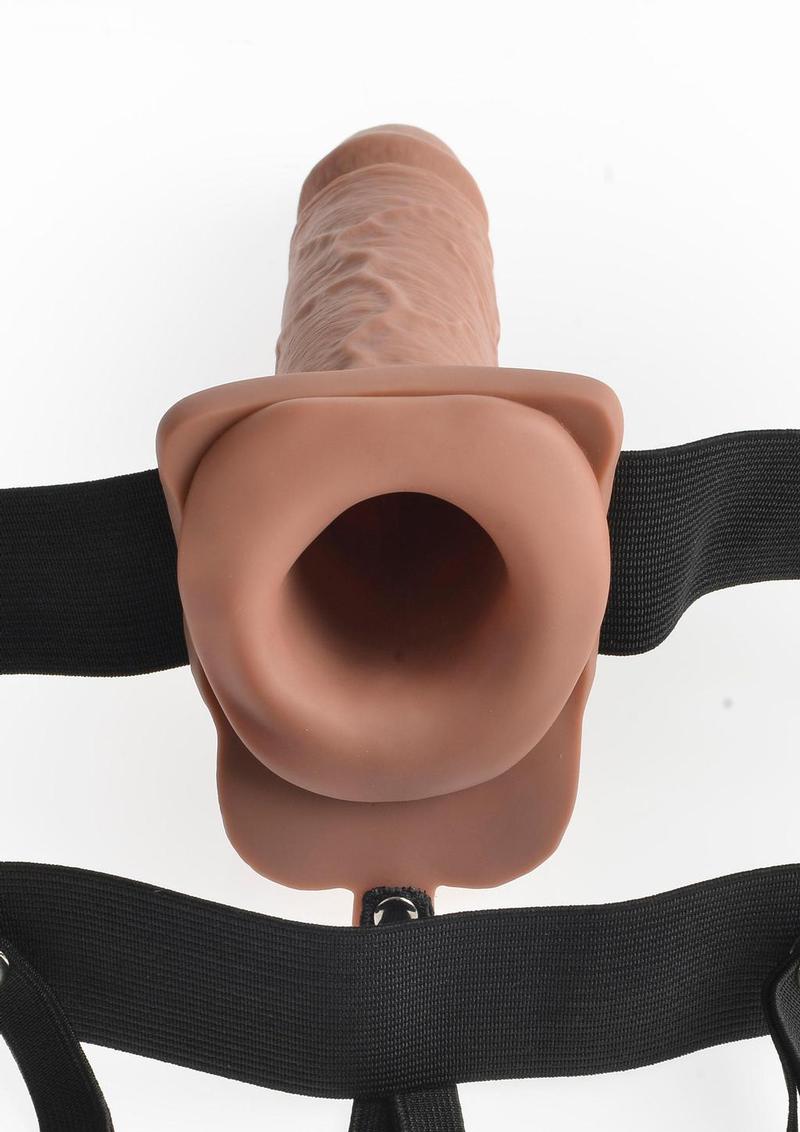 Fetish Fantasy Series Hollow Rechargeable Strap-On Dildo with Balls and Harness with Wireless Remote Control