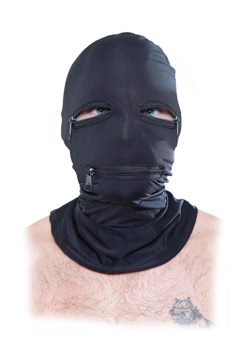 Fetish Fantasy Series Zipper Face Spandex Hood
