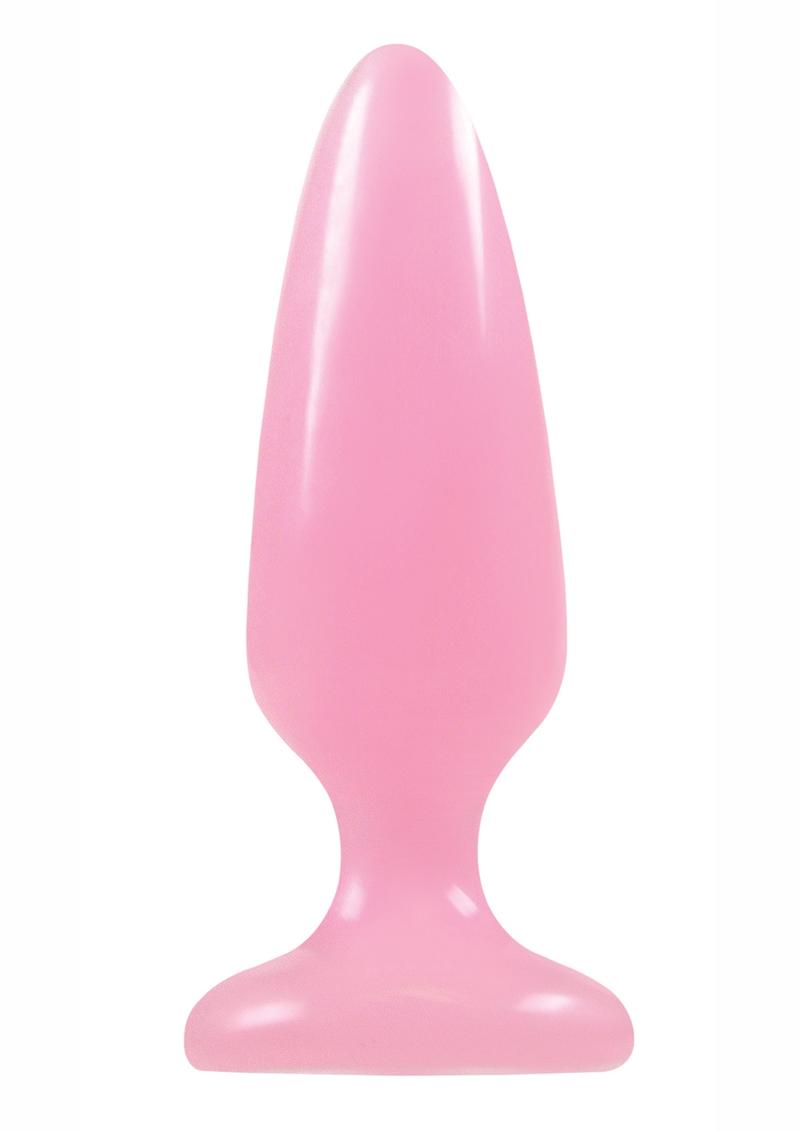 Firefly Pleasure Plug Butt Plug - Glow In The Dark/Pink - Medium