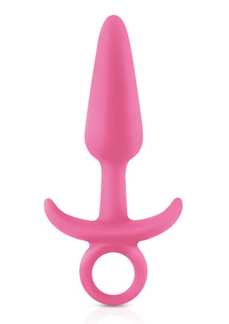 Firefly Prince Silicone Butt Plug - Glow In The Dark/Pink - Medium