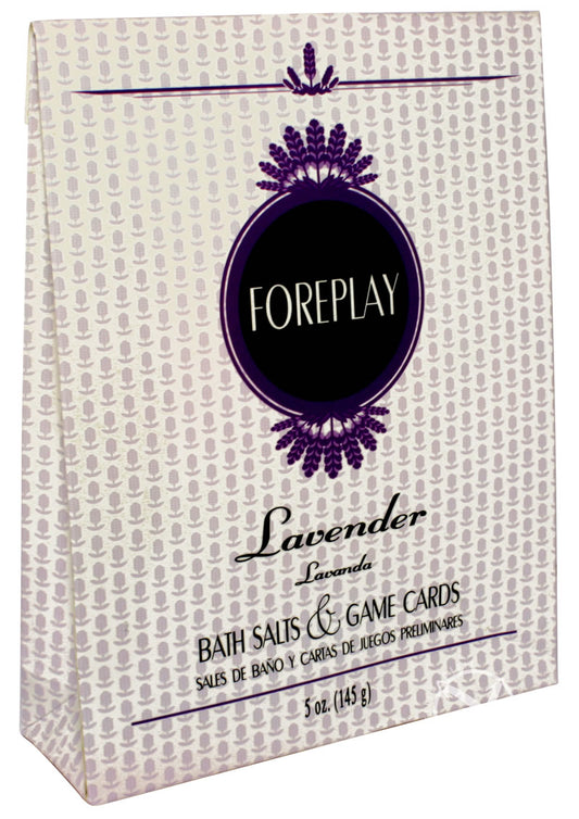 Foreplay Bath Set - Lavender Scented Bath Salts with Game Cards