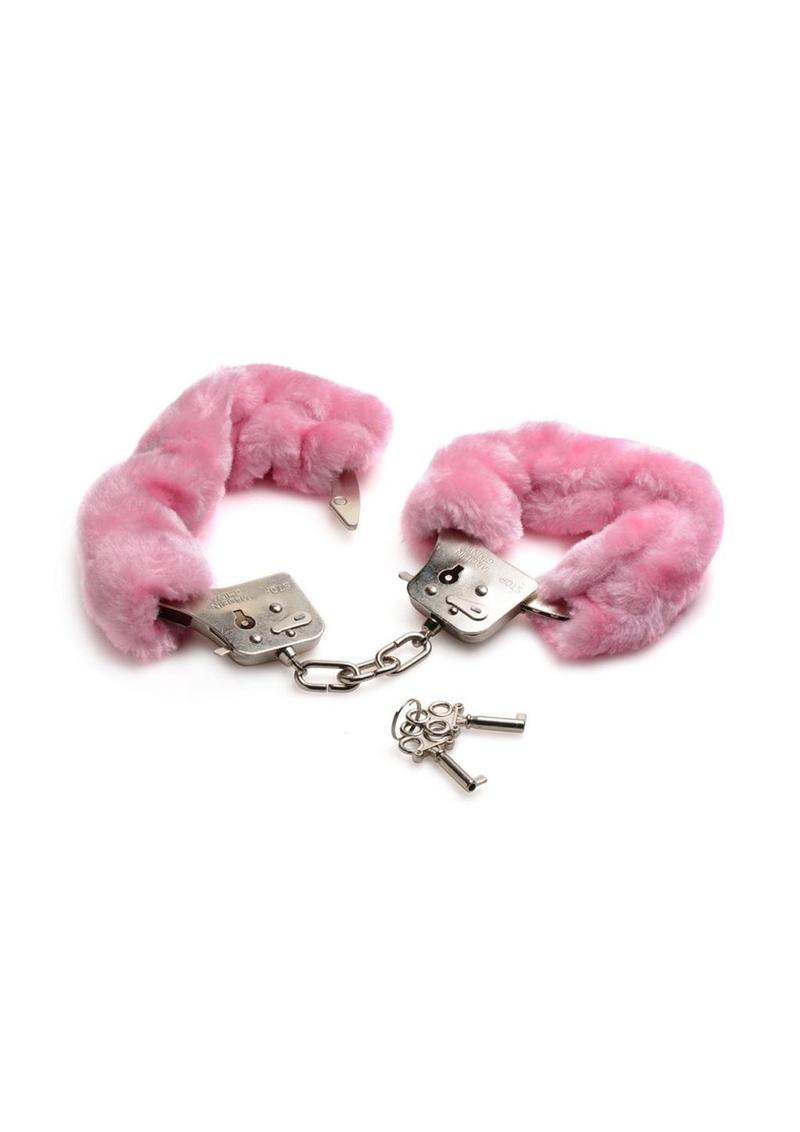 Frisky Caught In Candy Pink Furry Cuffs