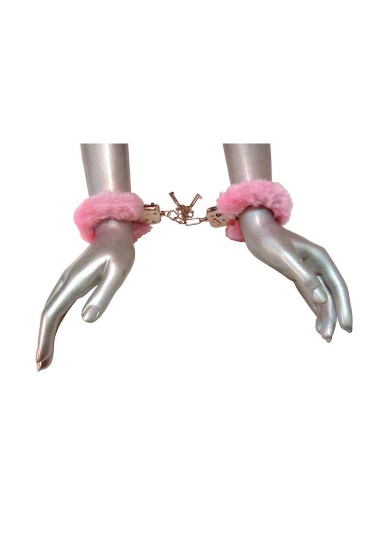 Frisky Caught In Candy Pink Furry Cuffs