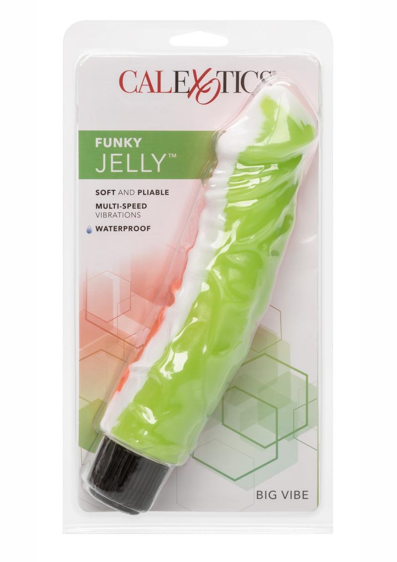 Funky Jelly Big Vibrator - Multicolor - 8in