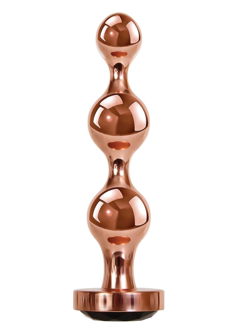 Gender X Gold Digger Anal Plug - Black/Rose Gold - Large