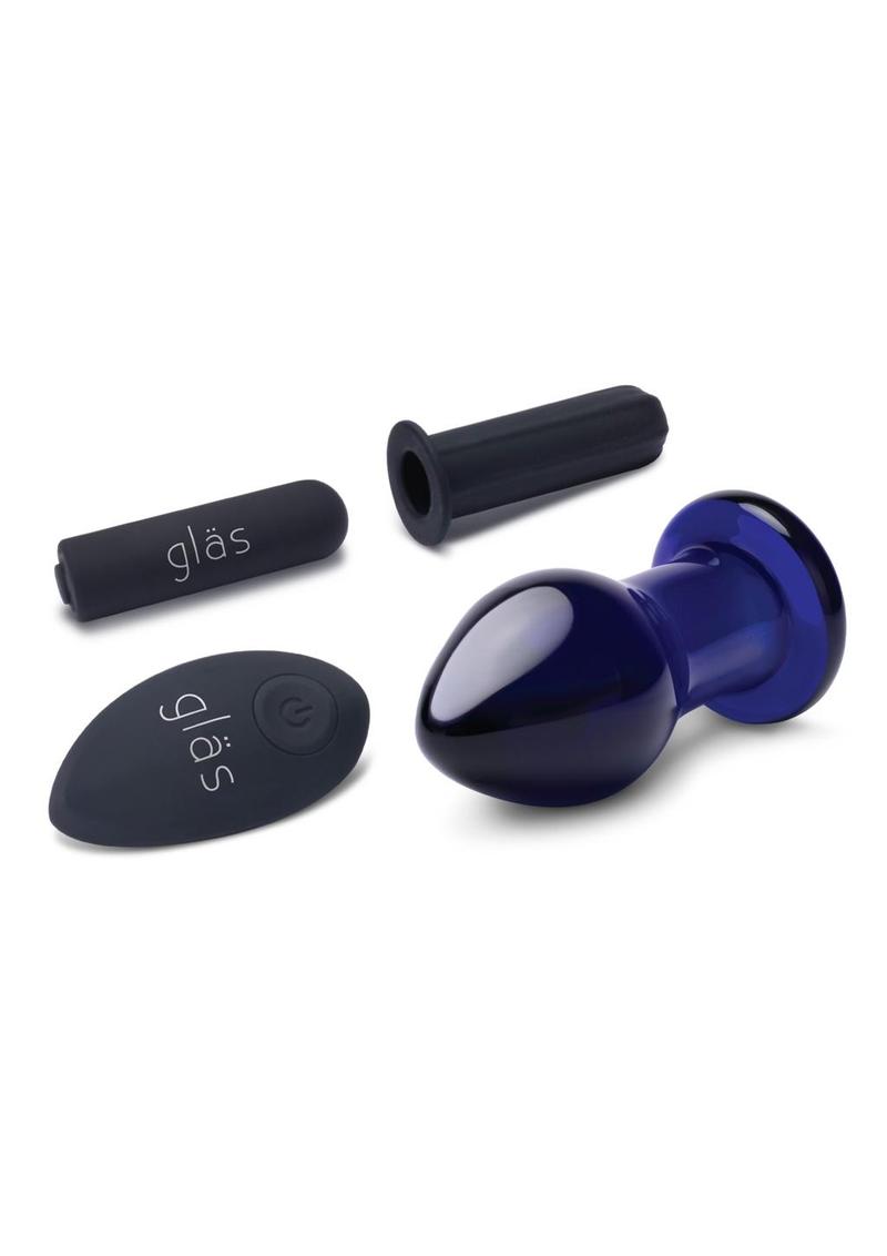 Glas Rechargeable Remote Controlled Vibrating Glass Butt Plug