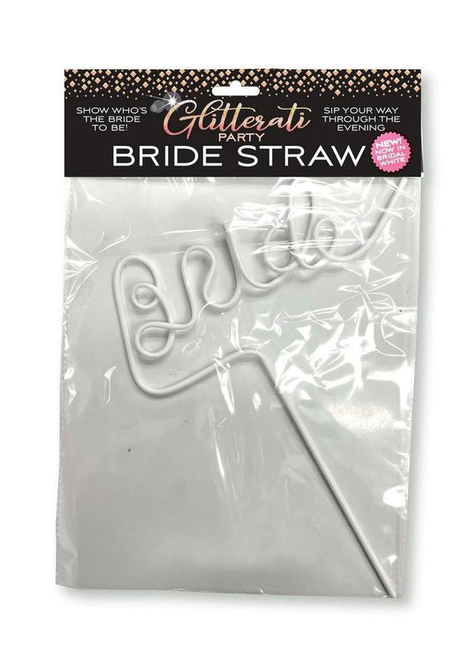 Glitterati Bride Straw - Black/White