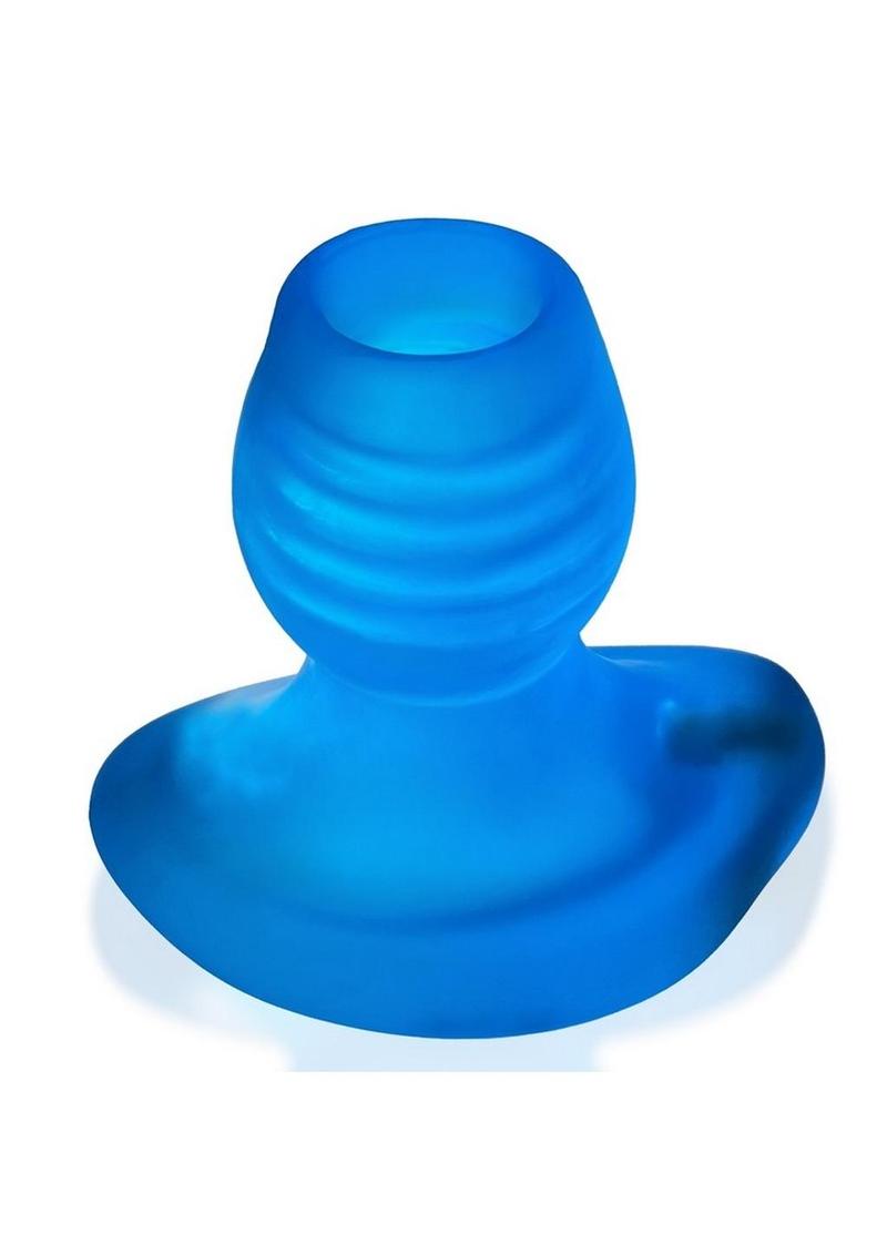 Glowhole 1 Hollow Buttplug with Led Insert - Small - Blue Morph - Blue - Small