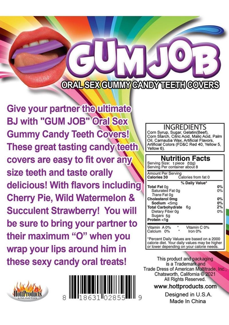 Gum Job Oral Sex Gummy Candy Teeth Covers Assorted Flavors Playthings 7227