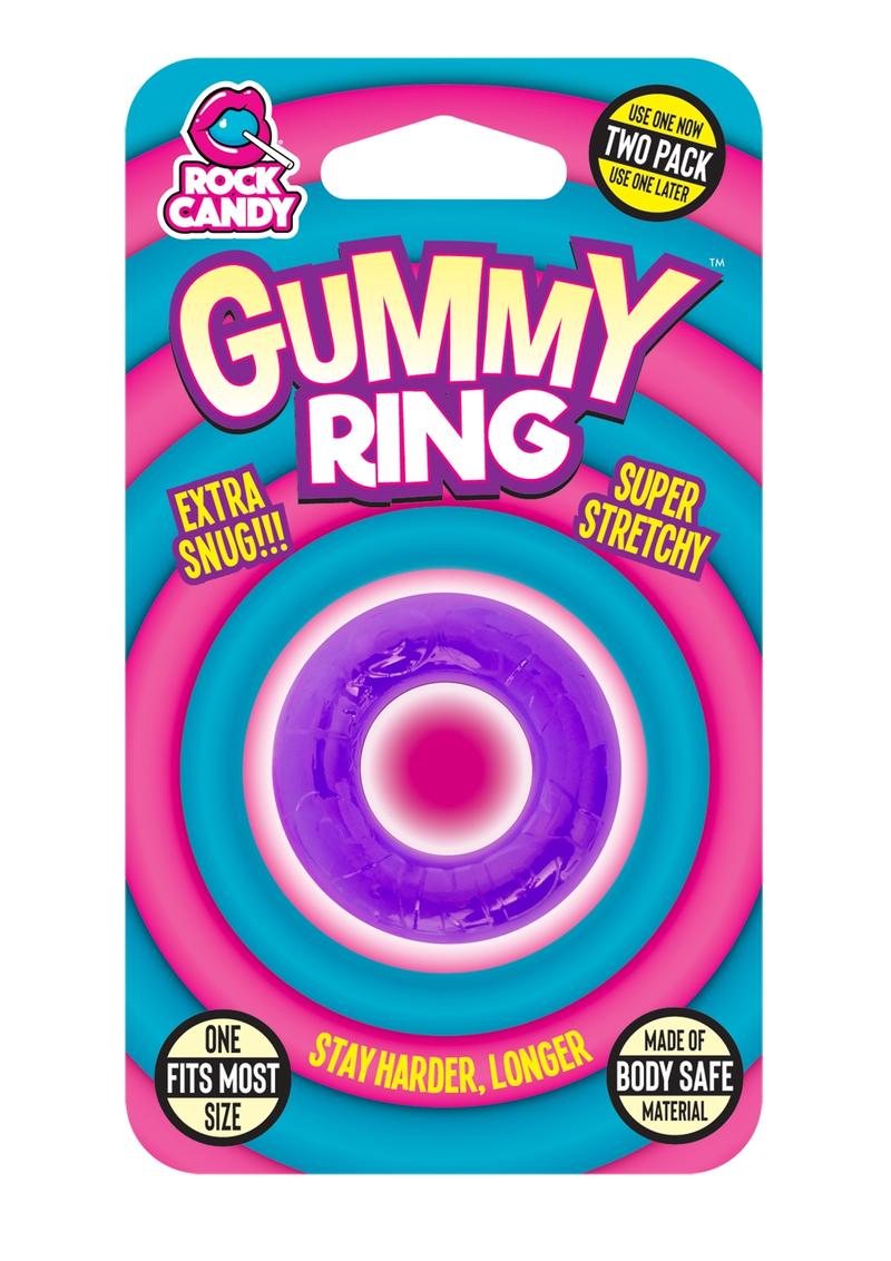 Gummy Cock Ring - Purple - One Size