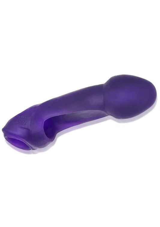 Hunkyjunk Double Thruster Textured Double Penetrator Sling - Plum Ice Purple/Purple