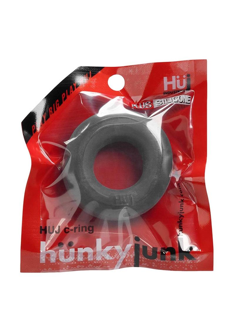 Hunkyjunk Huj Silicone Cock Ring - Gray/Grey