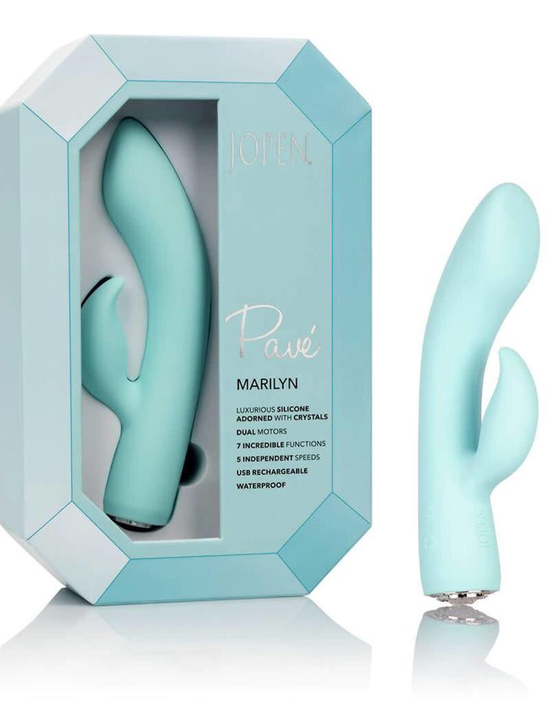 Pave Marilyn Silicone Dual Motor Vibrator with Crystals