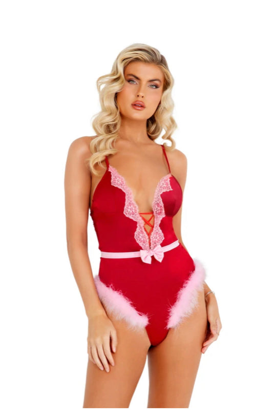 Satin Teddy with Bow Detail