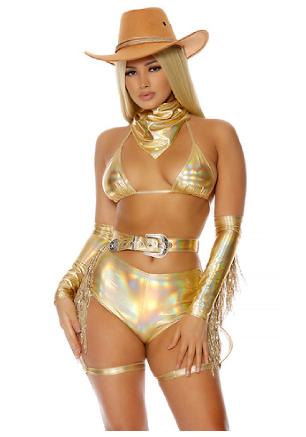 Sexy Gold Cowgirl Costume