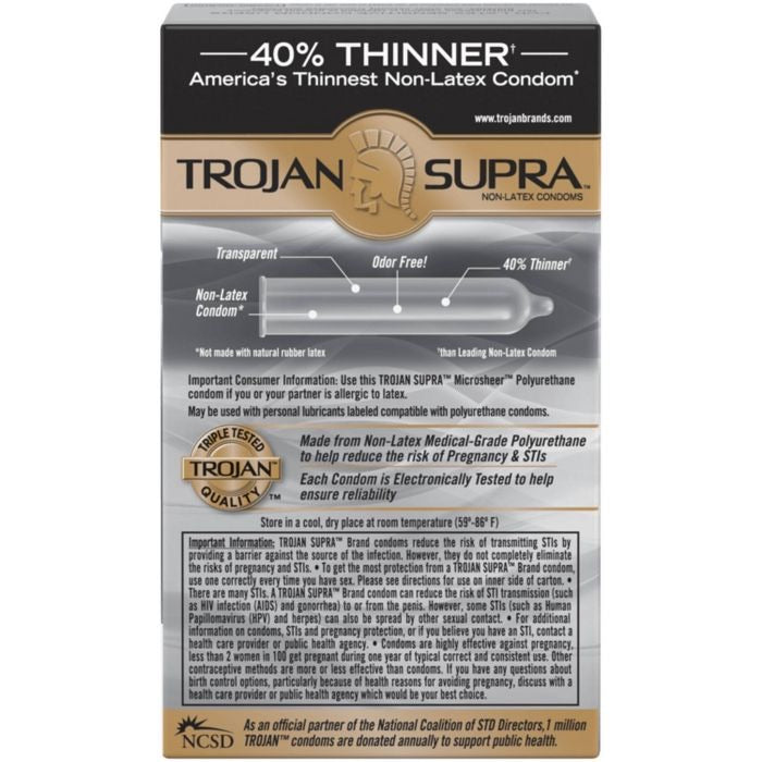 Trojan Non Latex Condoms 6 Pack