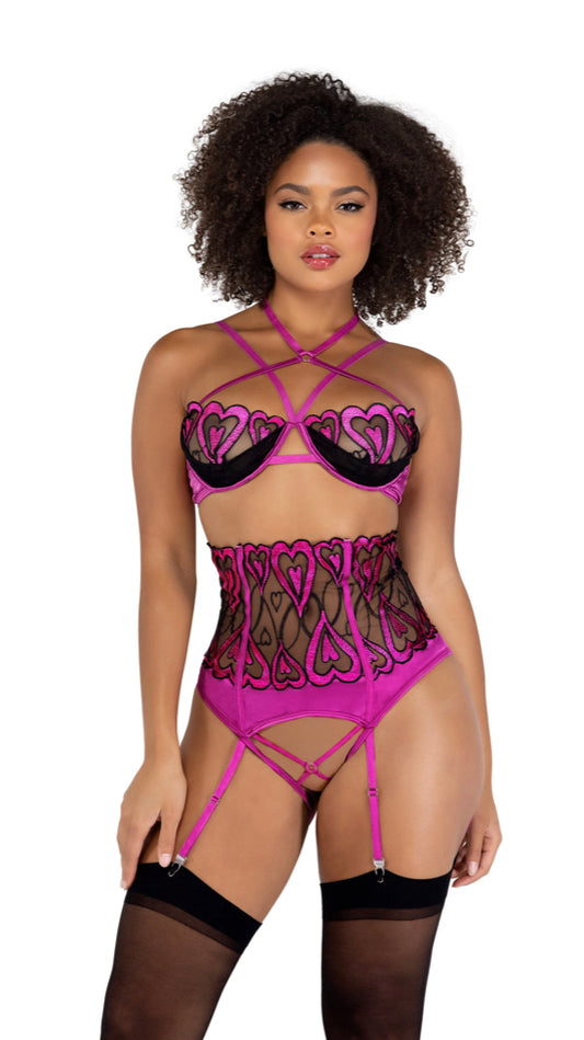 Sweet Heart Crotchless Lingerie