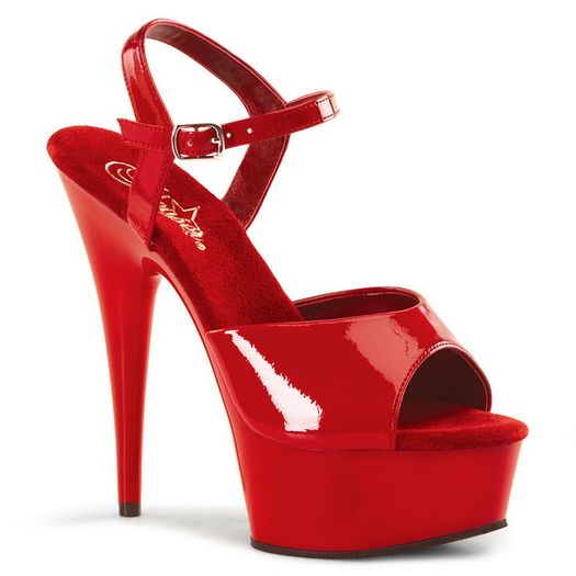 Red Kiss 209 6" Heel 1 3/4Platform Ankle Strap Sandal KISS209