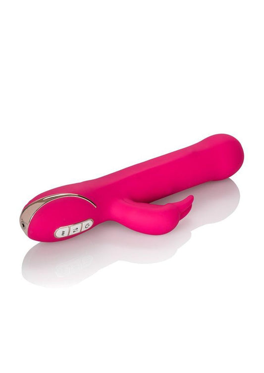 Jack Rabbit Signature Silicone Beaded Rechargeable Vibrator - Pink