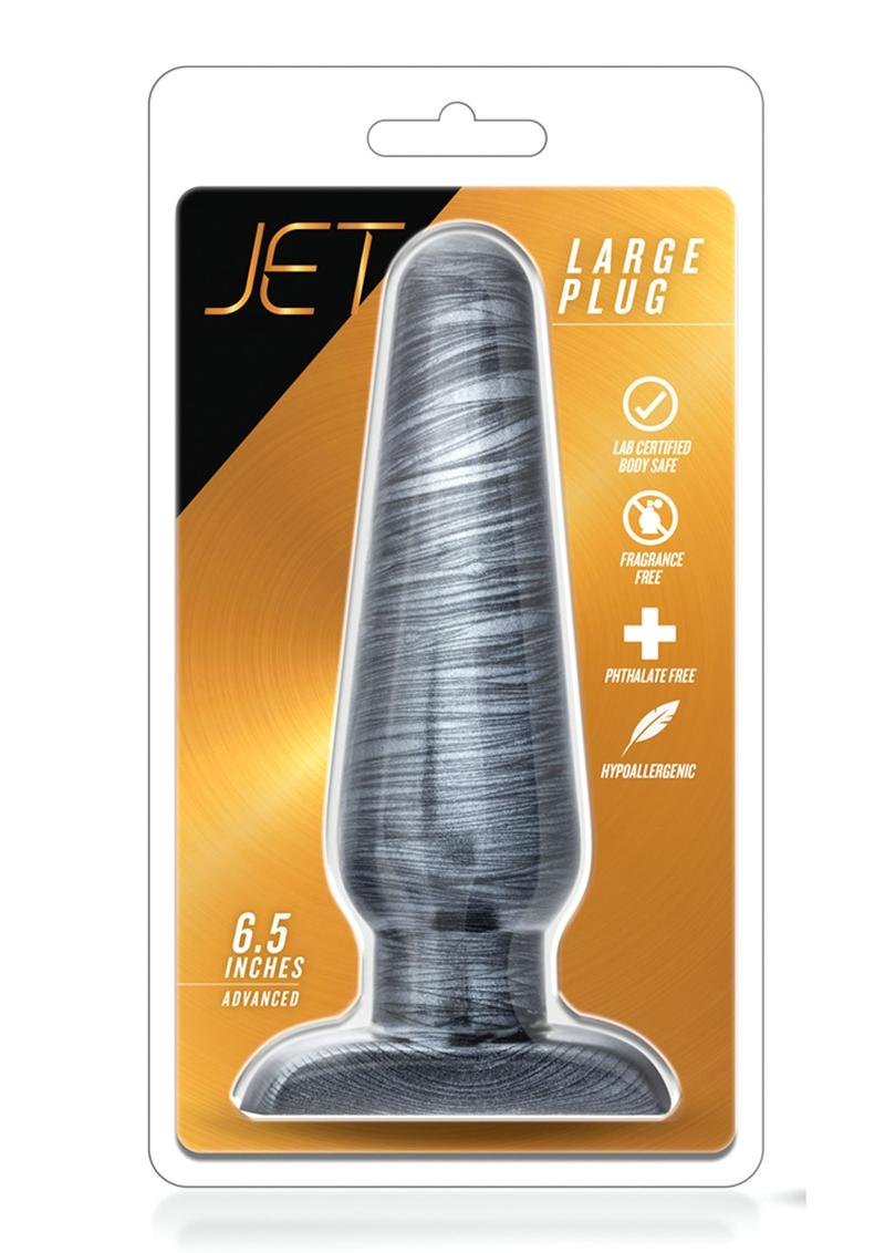 Jet Plug Butt Plug - Large - Carbon Metallic - Black