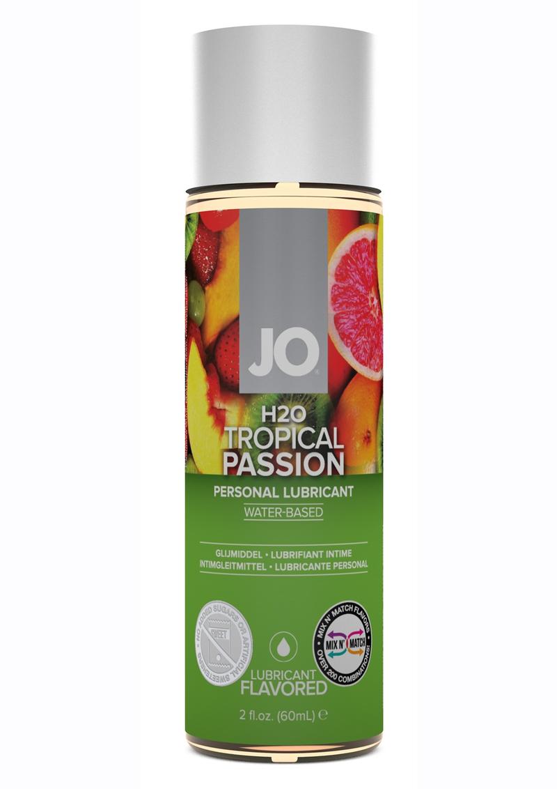 JO H2o Water Based Flavored Lubricant Tropical Passion - 2oz