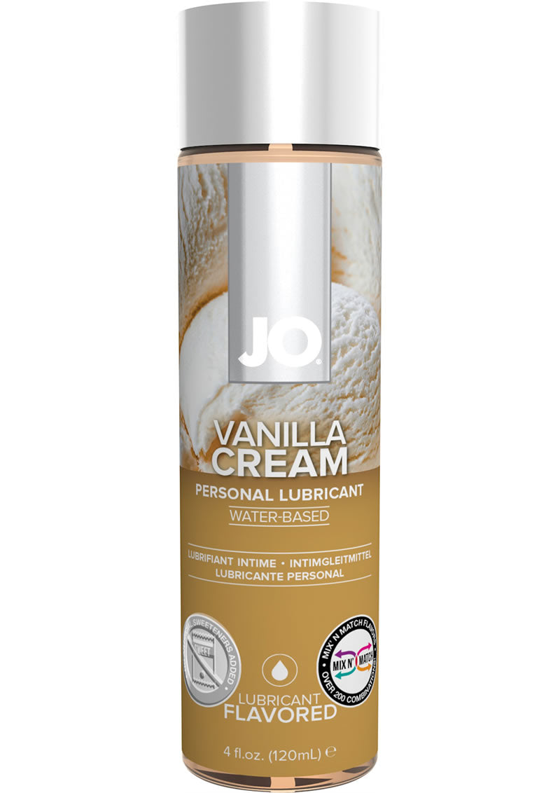 JO H2o Water Based Flavored Lubricant Vanilla Cream - 4oz