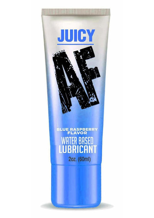 Juicy AF Water Based Flavored Lubricant Blue Raspberry - 2oz