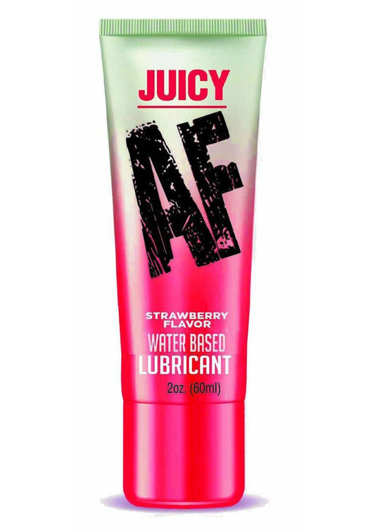 Juicy AF Water Based Flavored Lubricant Strawberry - 2oz