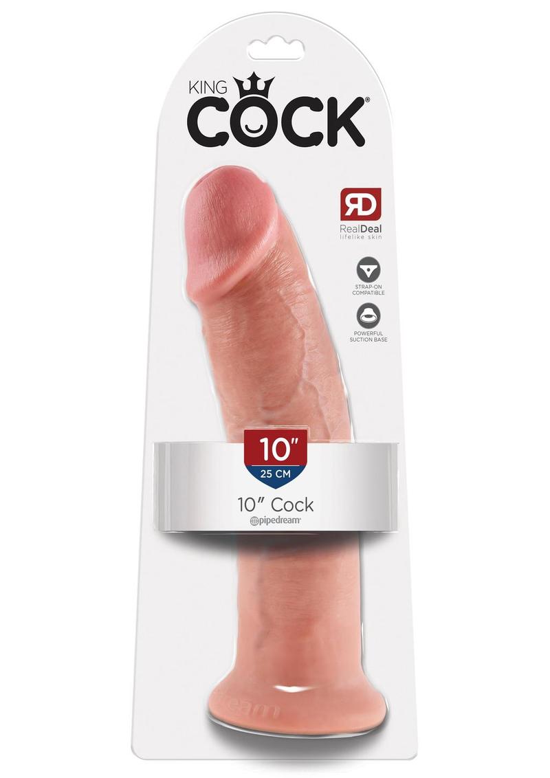 King Cock Dildo - Flesh/Vanilla - 10in