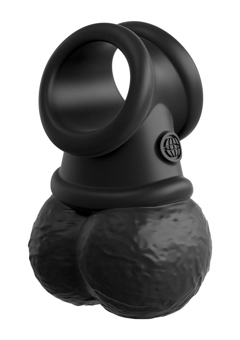 King Cock Elite Crown Jewels Vibrating Rechargeable Silicone Balls and Cockring