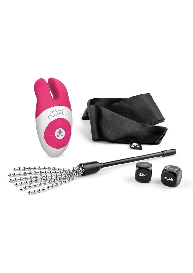 Lay-On Rabbit Tickle and Tease - Pink - Set