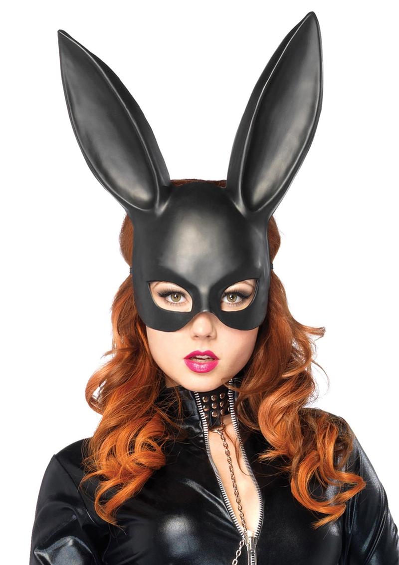 Leg Avenue Bondage Bunny Mask - Black - One Size