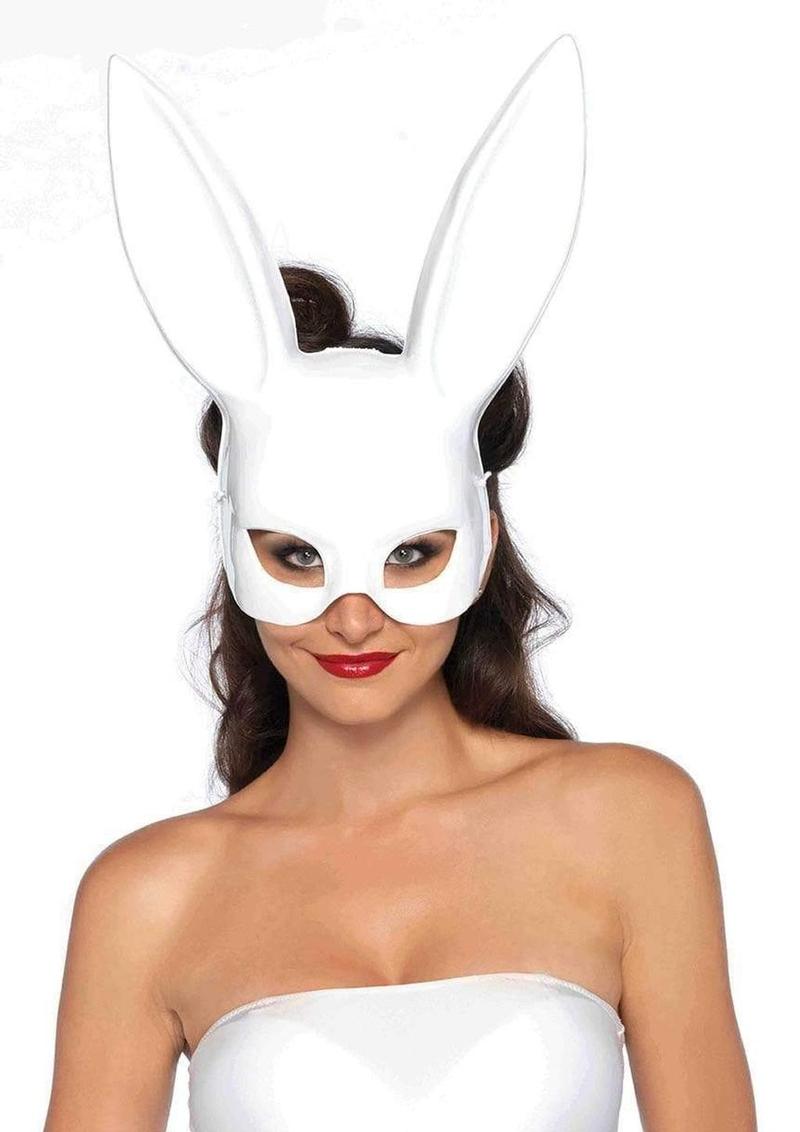 Leg Avenue Bondage Bunny Mask - White - One Size