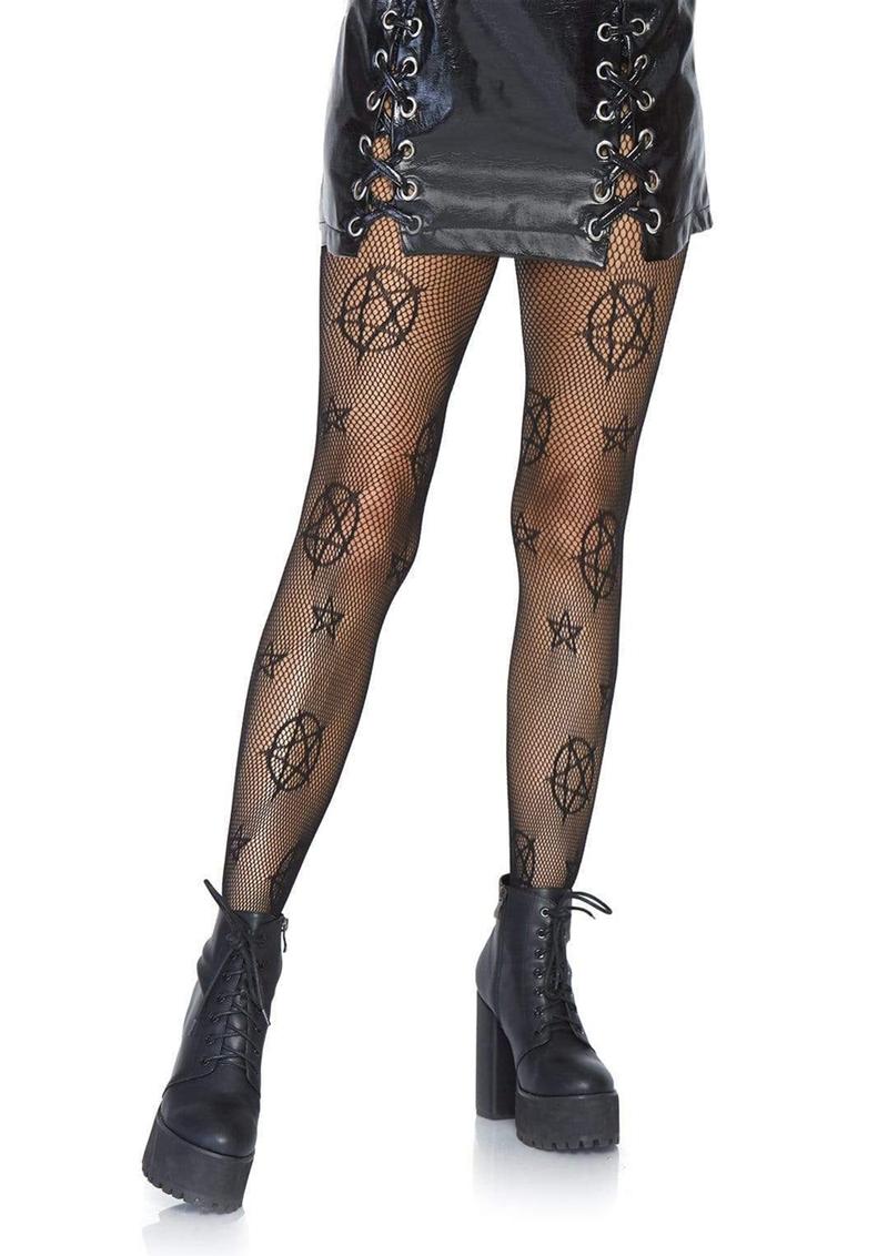 Leg Avenue Occult Net Tights - Black - One Size