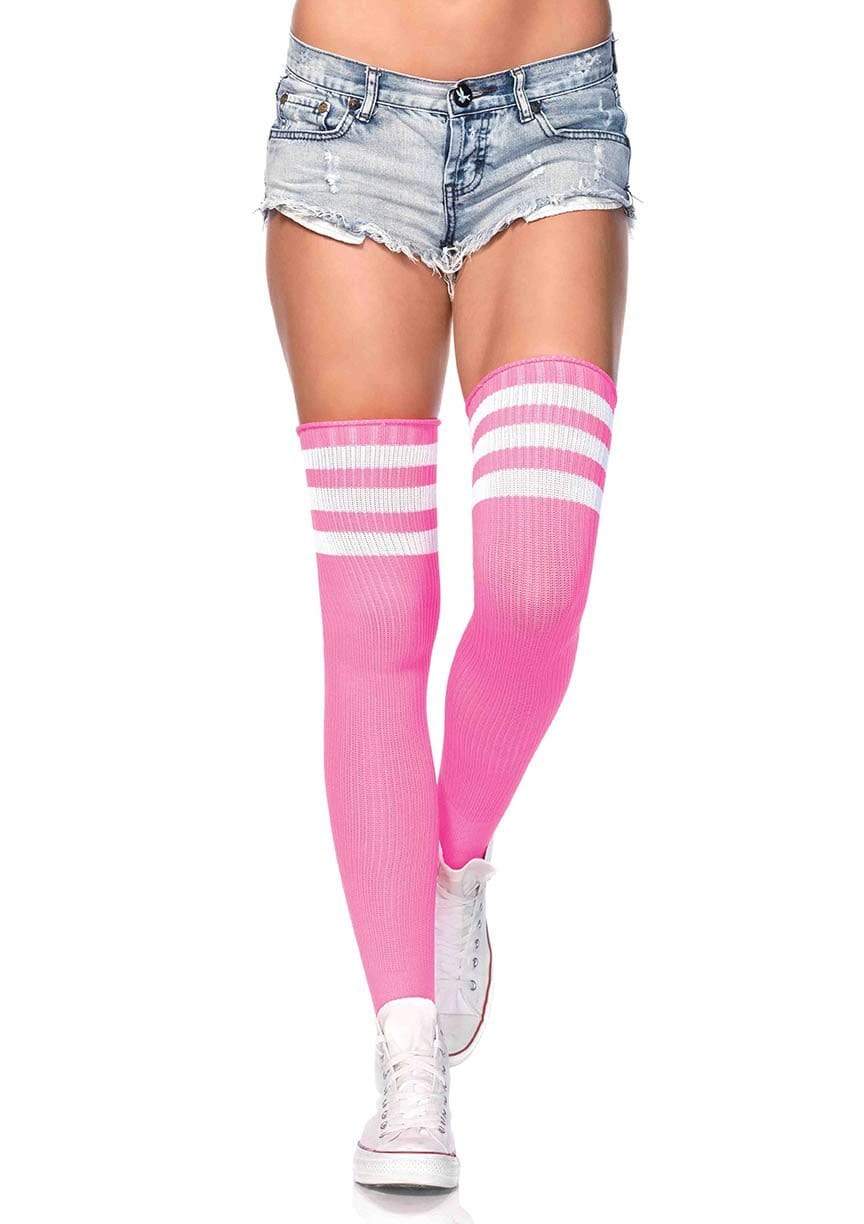 Athletic Thigh High Stockings-assorted colors