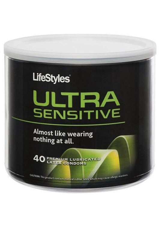 LifeStyles Ultra Sensitive 40 Preium Lubricated Latex Condoms - Bowl