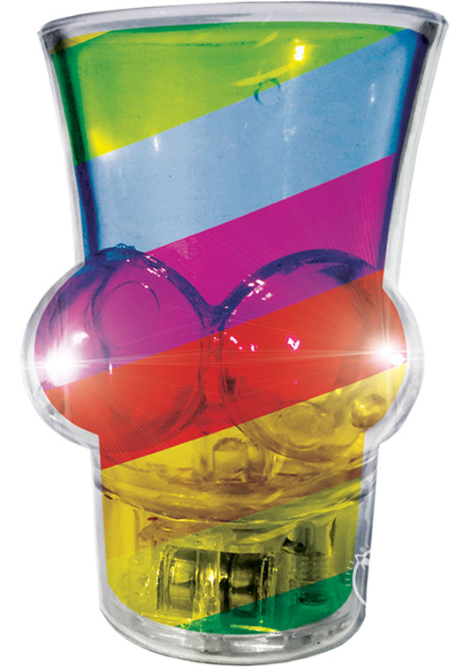 Light Up Rainbow Boobie Shot Glass - Multicolor