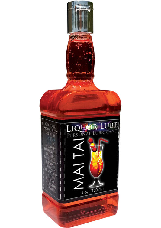 Liquor Lube Water Based Flavored Personal Lubricant Mai Tai - 4 Ounce
