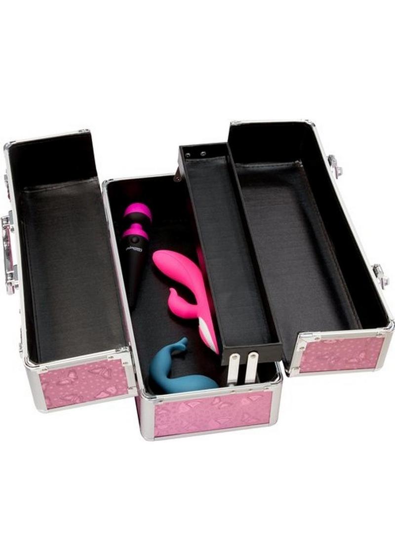 Lockable Vibrator Case - Pink - Large