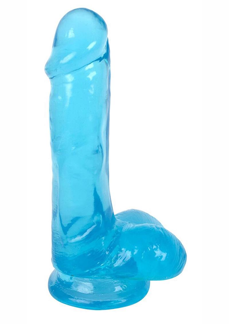 Lollicock Slim Stick Dildo with Balls - Berry Ice/Blue - 6in