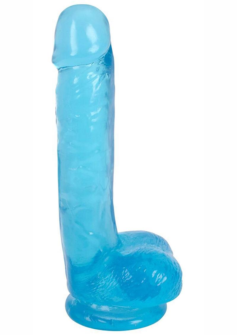 Lollicock Slim Stick Dildo with Balls - Berry Ice/Blue - 7in