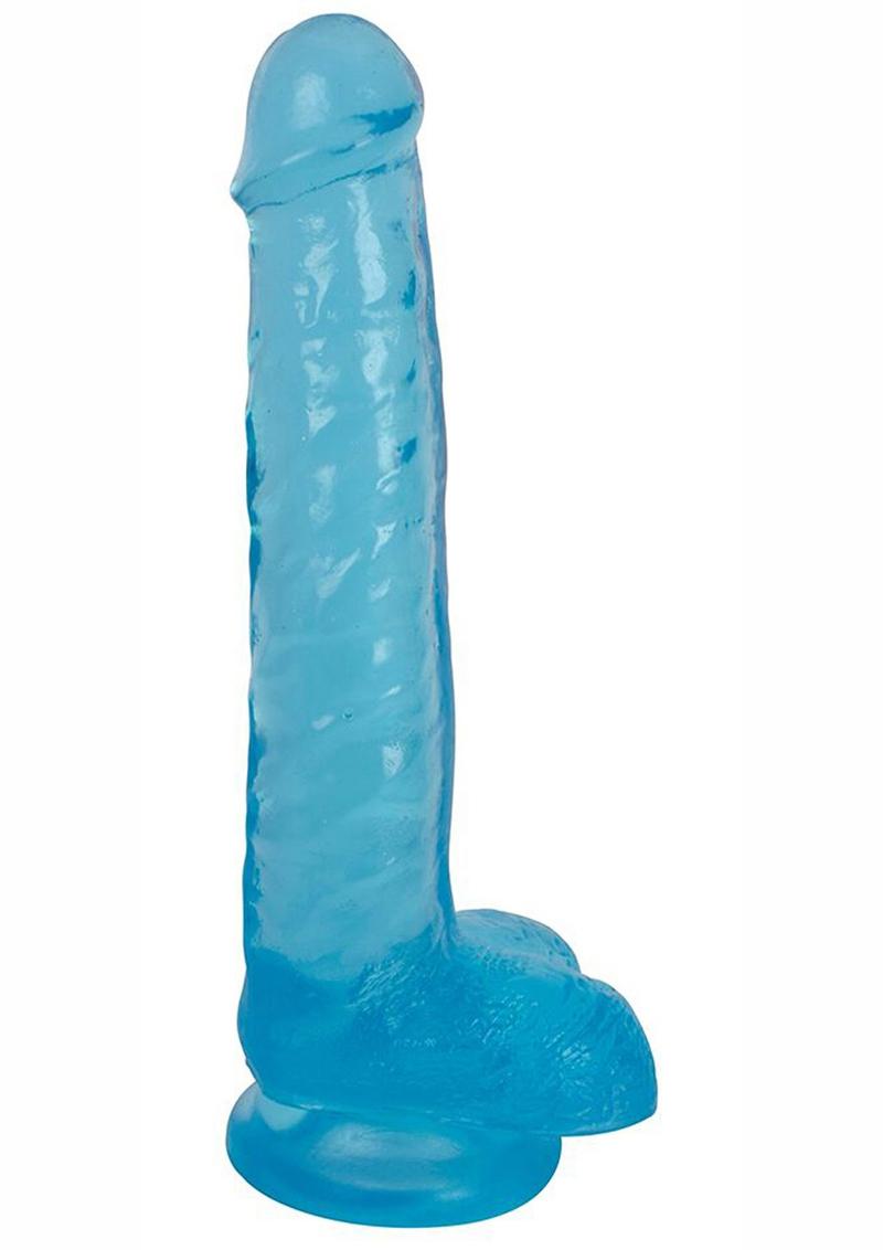 Lollicock Slim Stick Dildo with Balls - Berry Ice/Blue - 8in