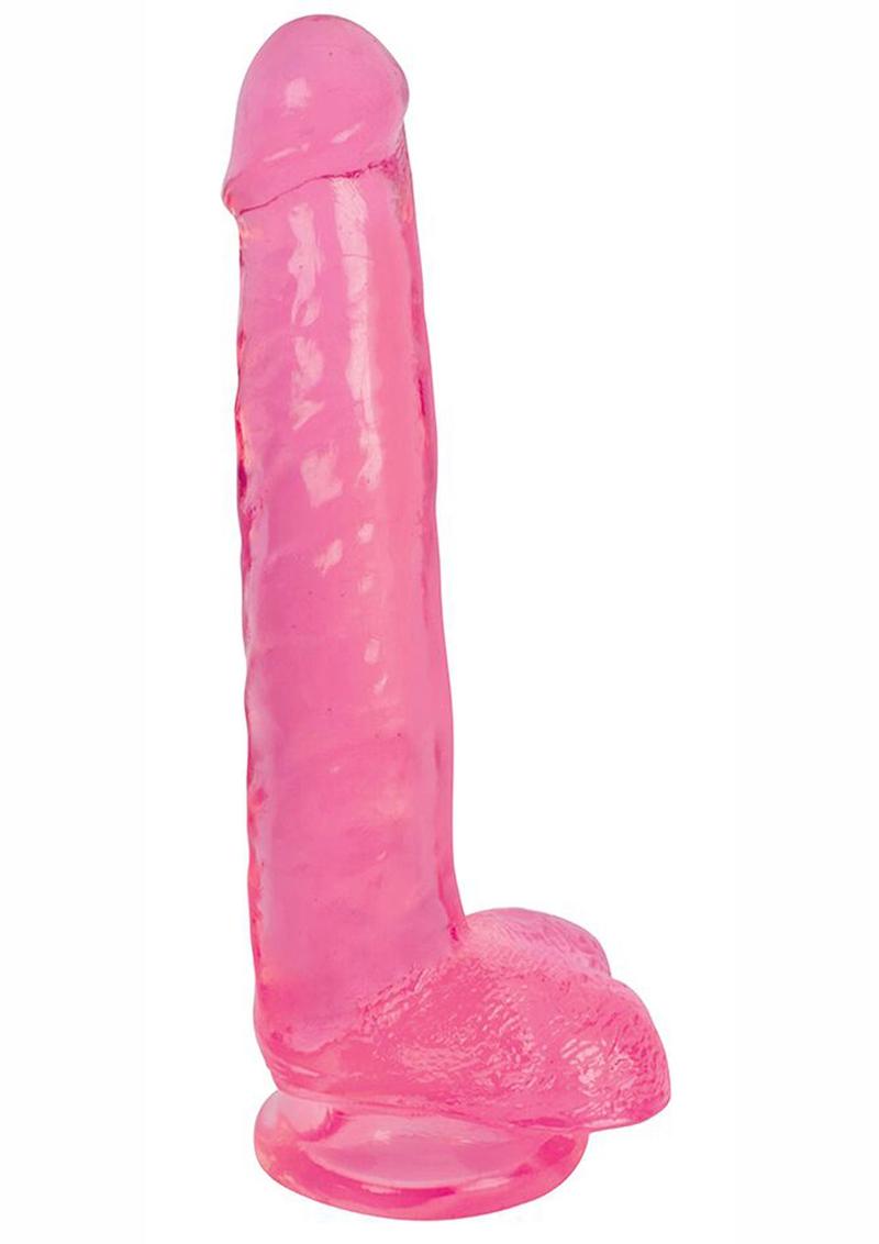 Lollicock Slim Stick Dildo with Balls - Cherry Ice/Red - 8in