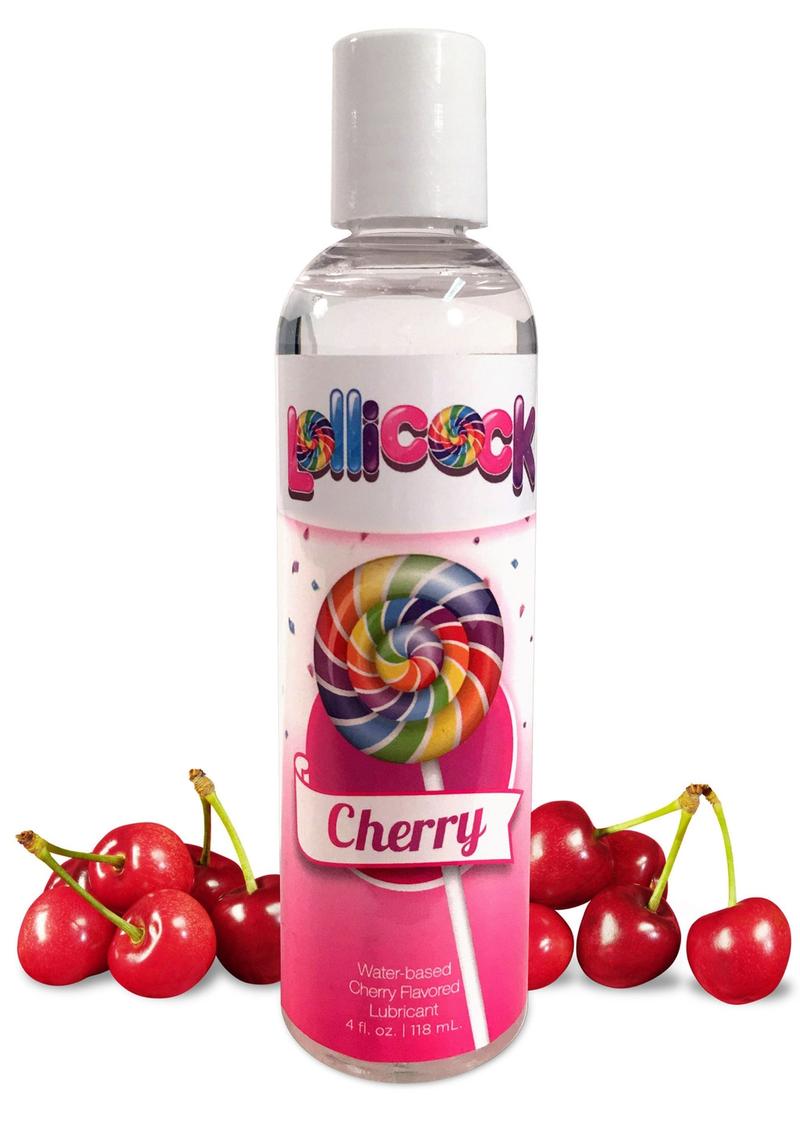 Lollicock Water Based Flavored Lubricant 4oz - Cherry