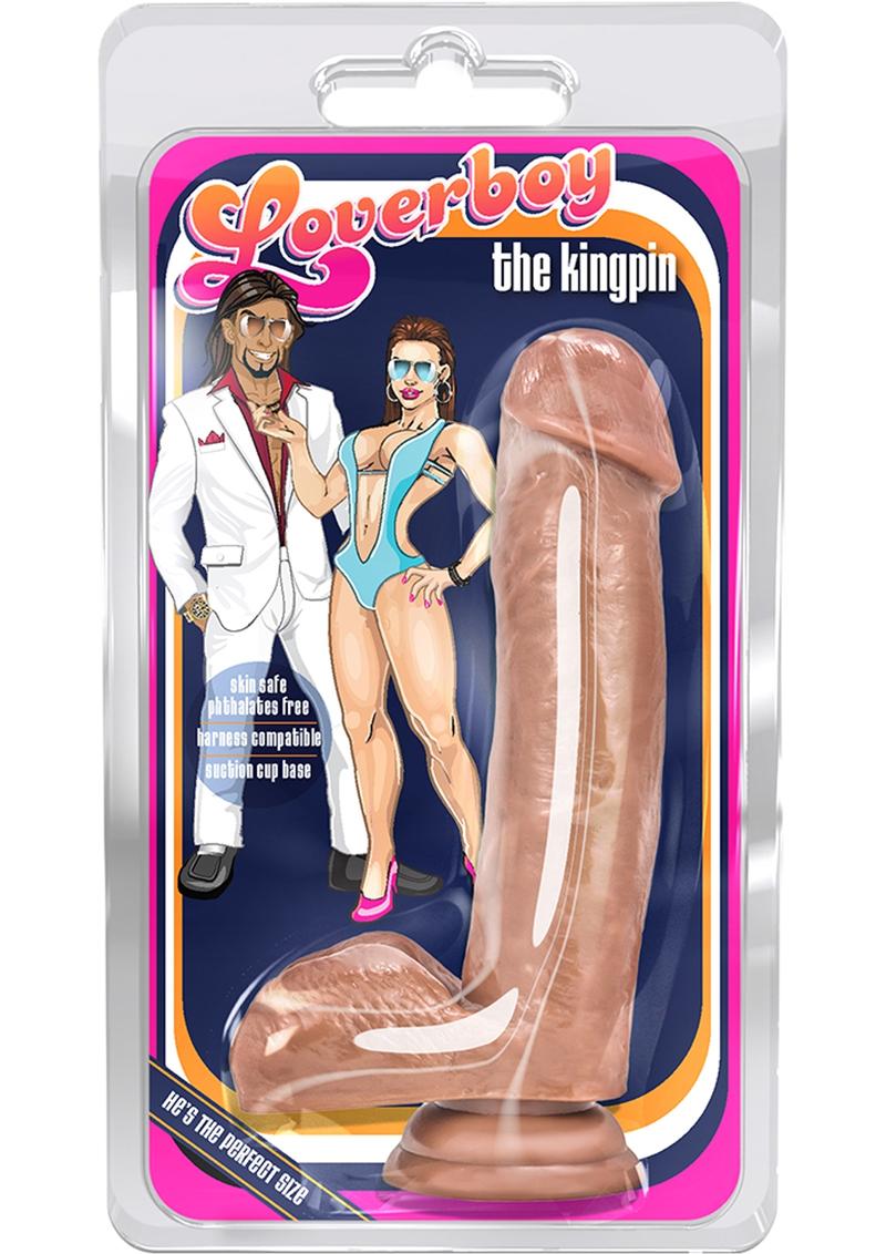 Loverboy The Kingpin Dildo with Balls - Caramel - 7in