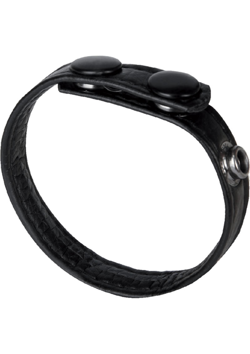 Macho 3 Snap Cock Ring Adjustable - Black