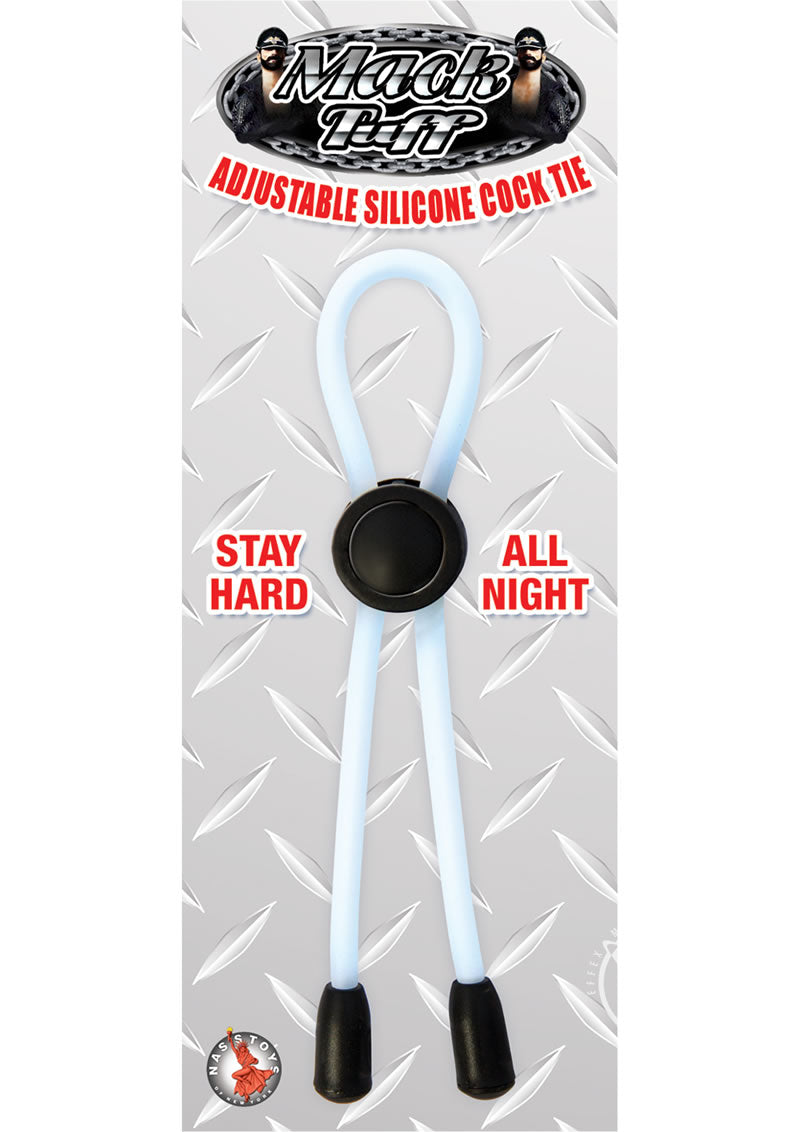 Mack Tuff Adjustable Silicone Cock Tie Cock Ring - Clear