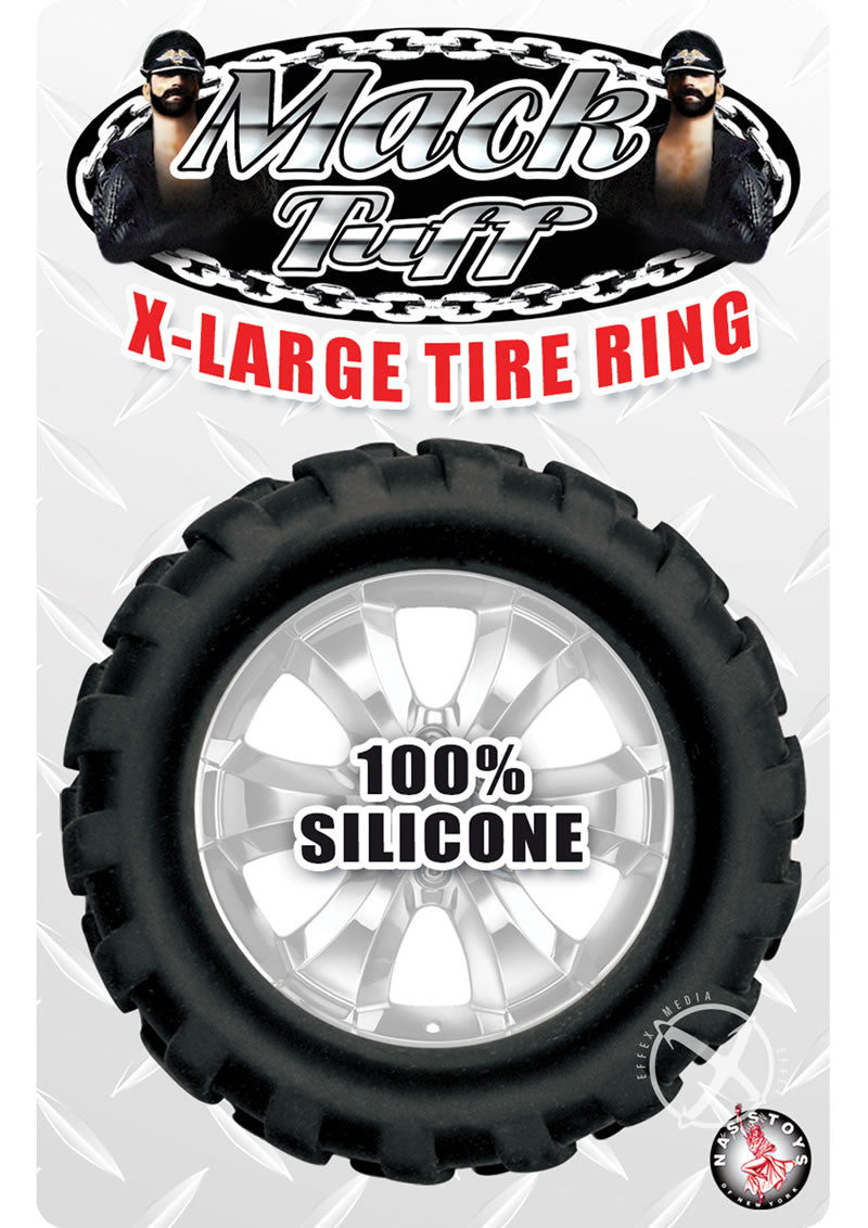 Mack Tuff X Large Tire Silicone Cock Ring - Black - XLarge