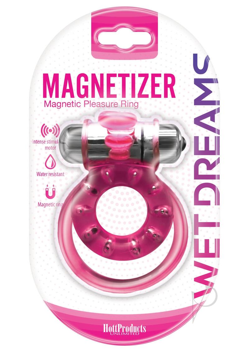 Magnetized Cock Ring Intense Stimulation Water Resistant - Pink