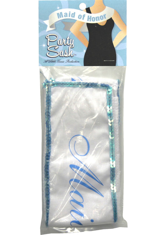 Maid Of Honor Party Sash - White